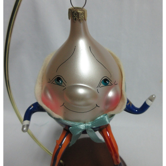 VTG De Carlini Humpty Dumpty Christmas Ornament Stars & Moon Celestial Italy - Picture 4 of 10